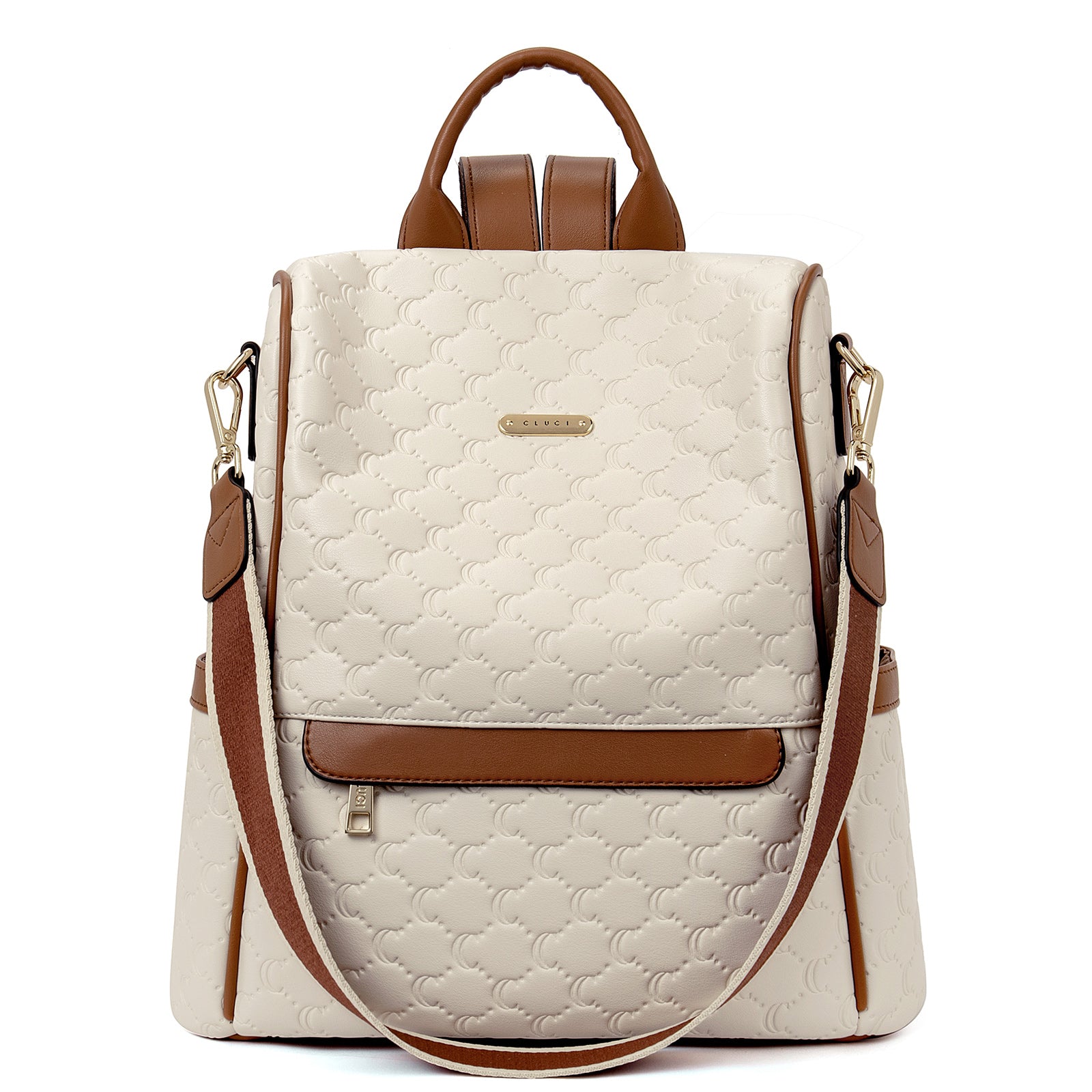 CLUCI Women Backpack Purse Fashion Leather Large Designer Travel Ladies College Shoulder Bags