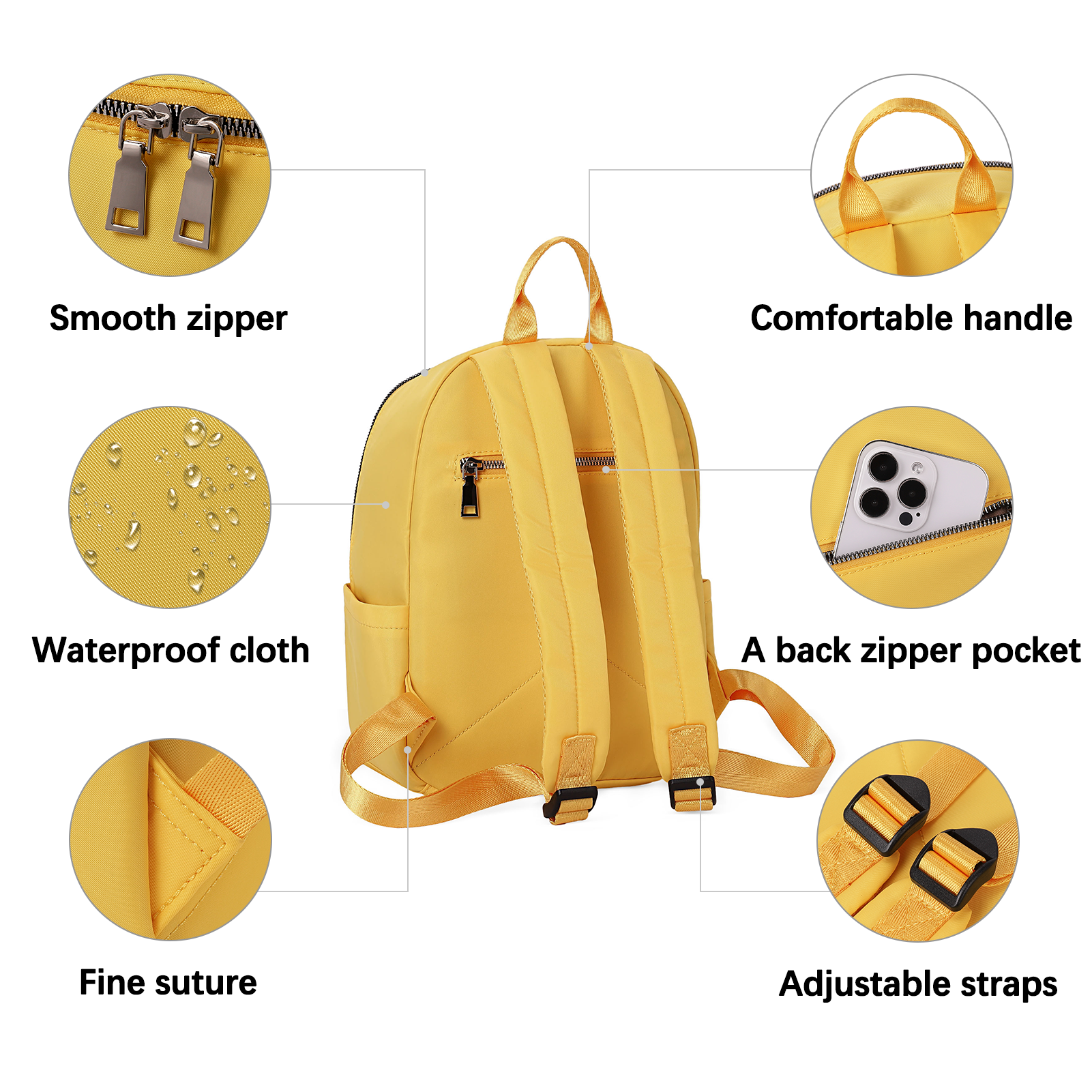 CLUCI Small Backpack for Women Mini Canvas Designer Backpack Purse Travel Lady Casual Daypack