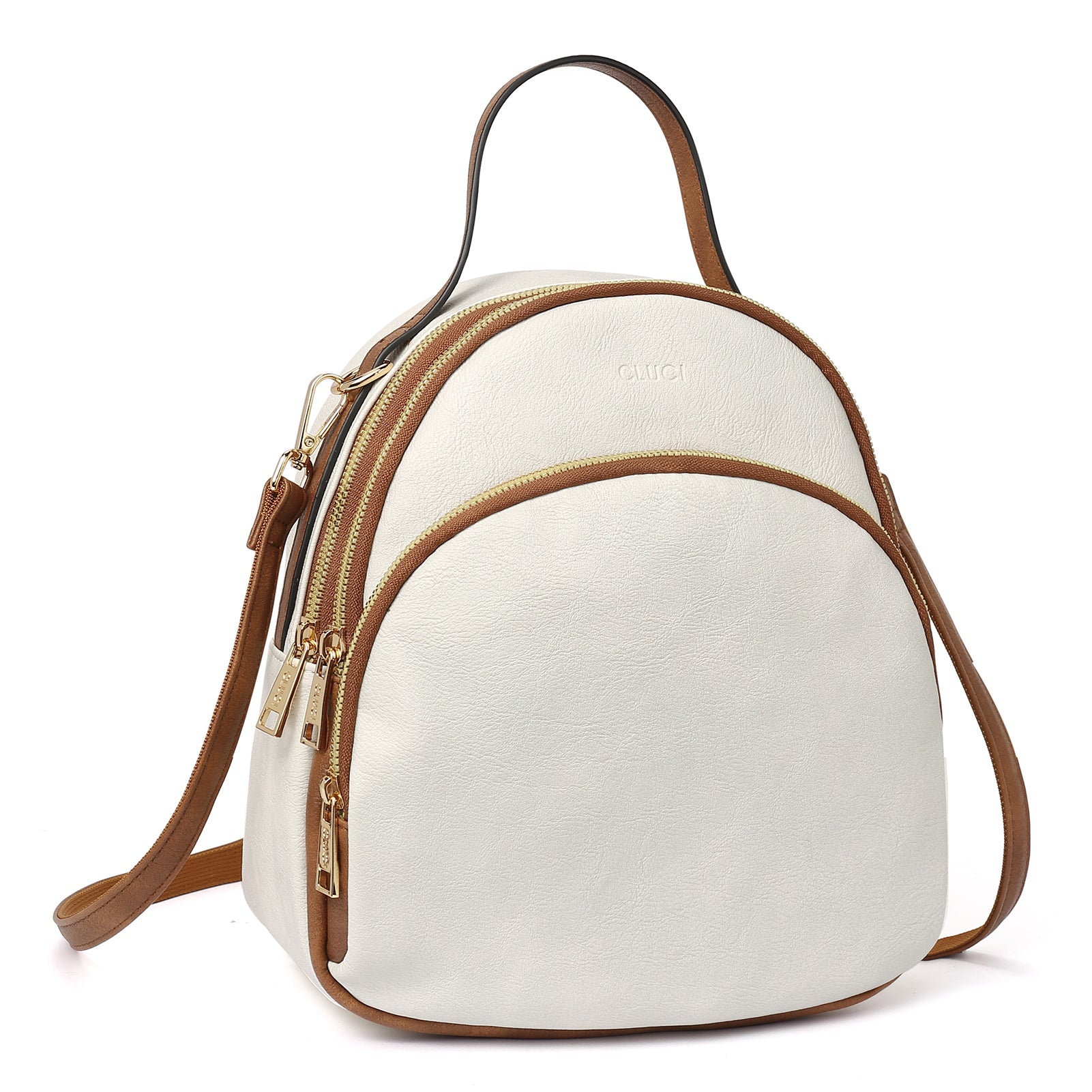 CLUCI Small Backpack Purse for Women Leather Shoulder Bags Lady Fashion Causal Travel Mini Daypack Convertible