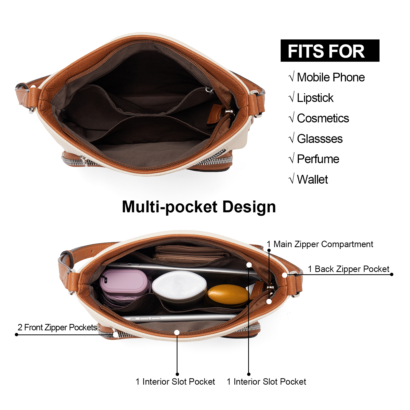Amos Vintage Patchwork Crossbody Bag
