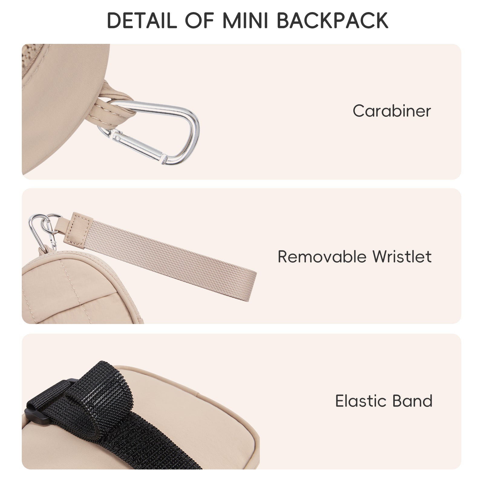 CLUCI Mini Cute Puffer Keychain Wallet with 3 RFID Card Slots