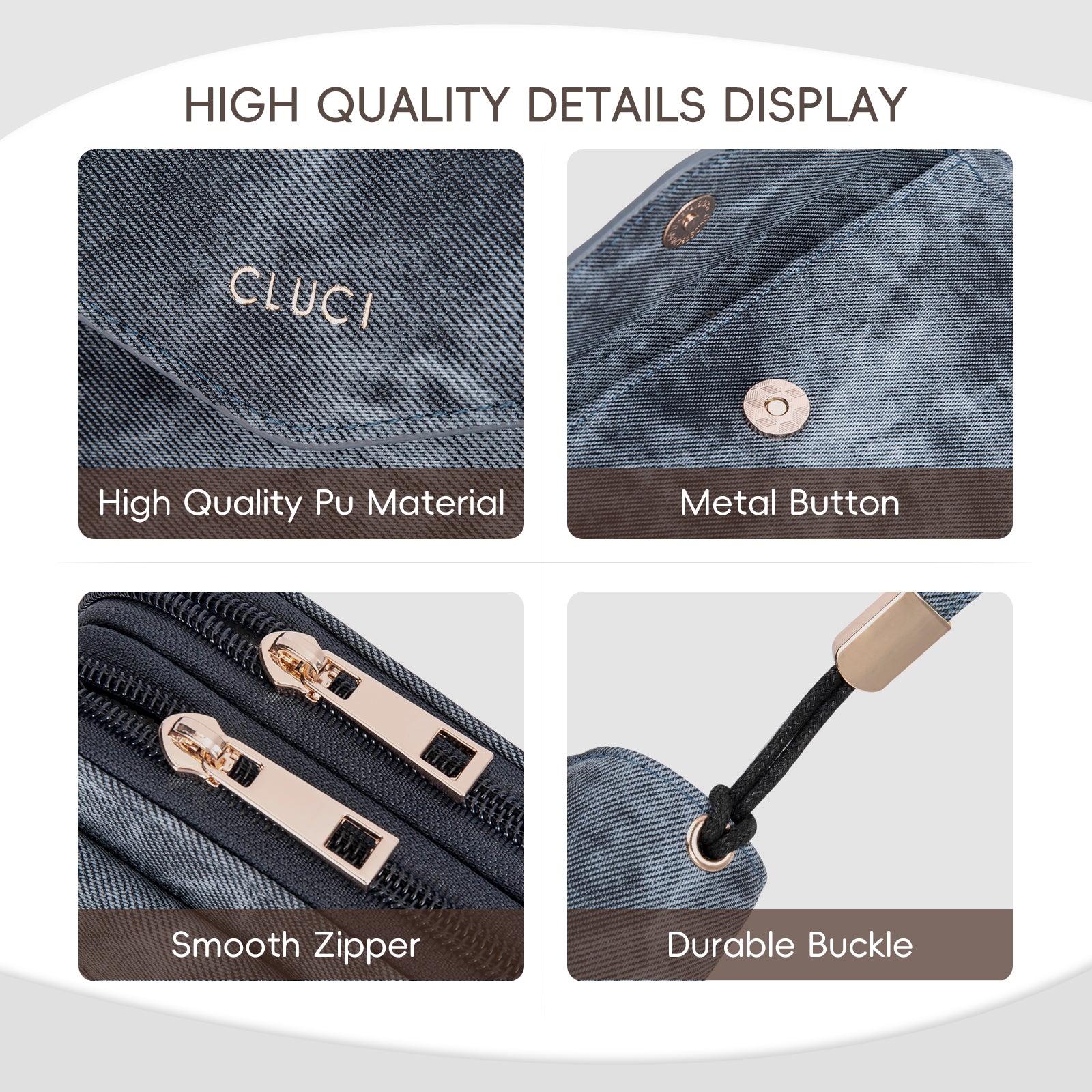 CLUCI Wallet Women Large Capacity Wristlet Purse for Women Long Ladies Wallet RFID Blocking Multi Credit Card Holder