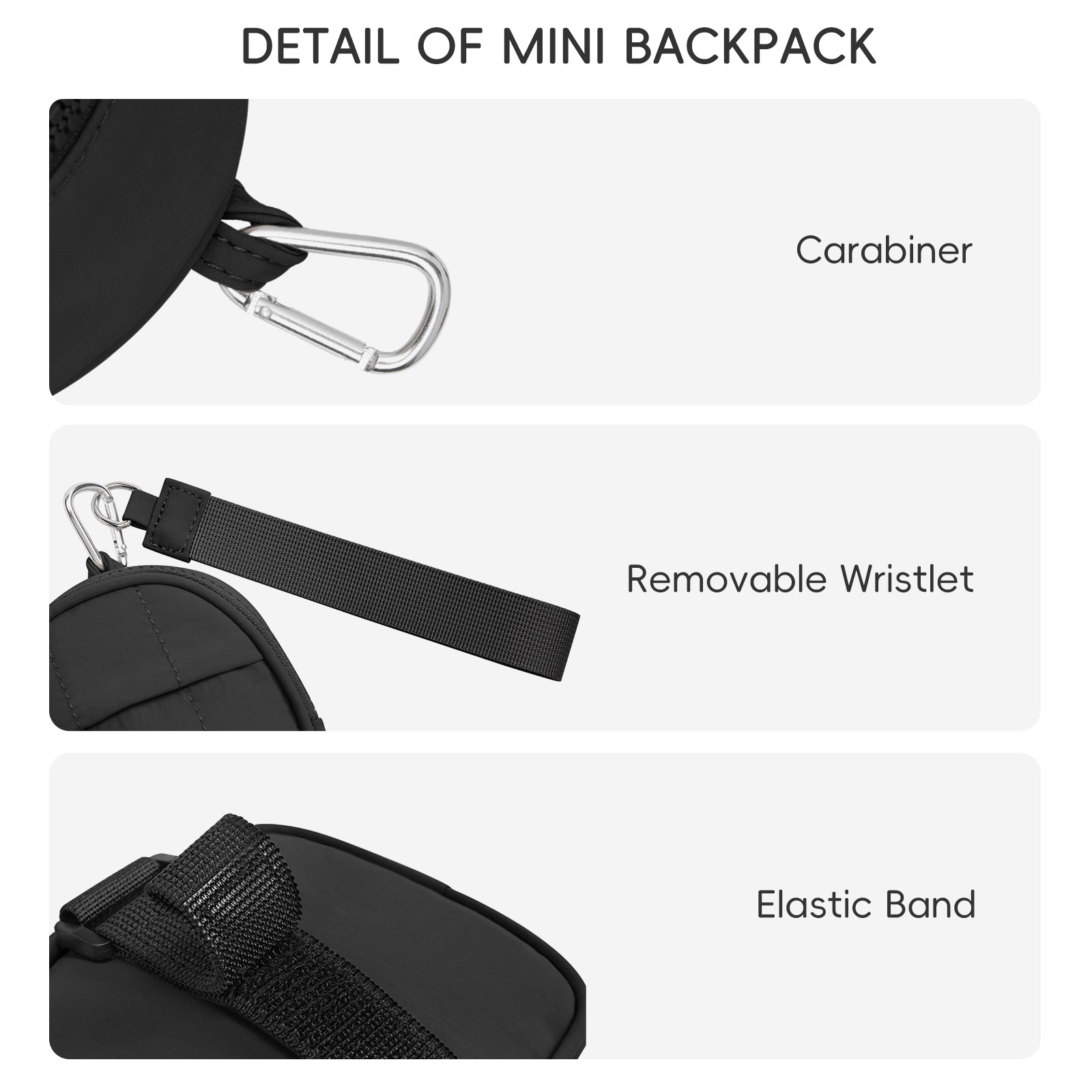 CLUCI Mini Cute Puffer Keychain Wallet with 3 RFID Card Slots