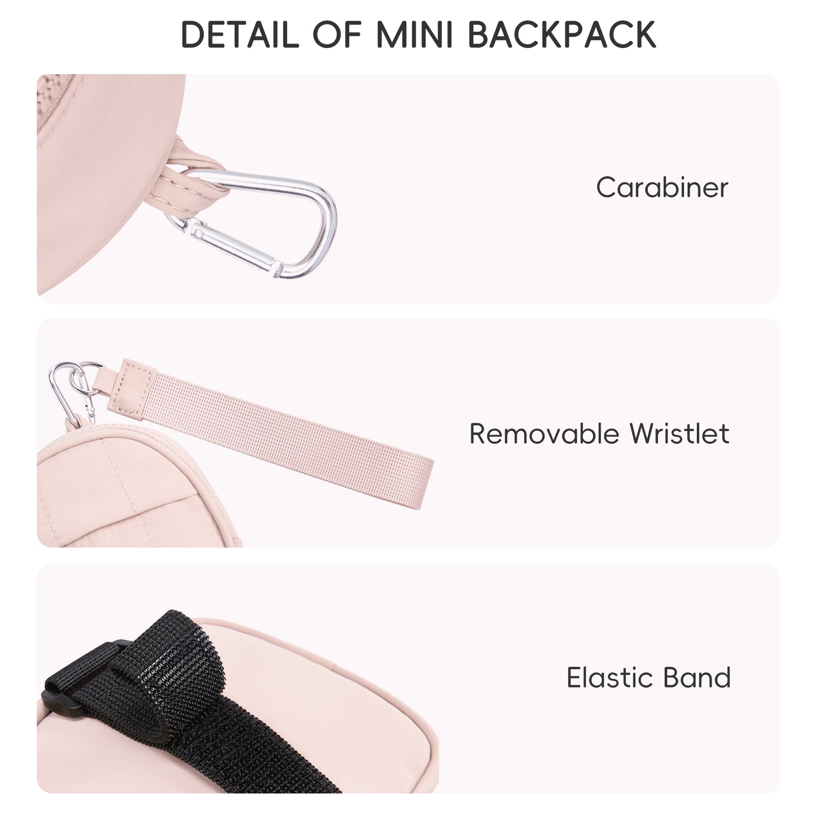 CLUCI Mini Cute Puffer Keychain Wallet with 3 RFID Card Slots