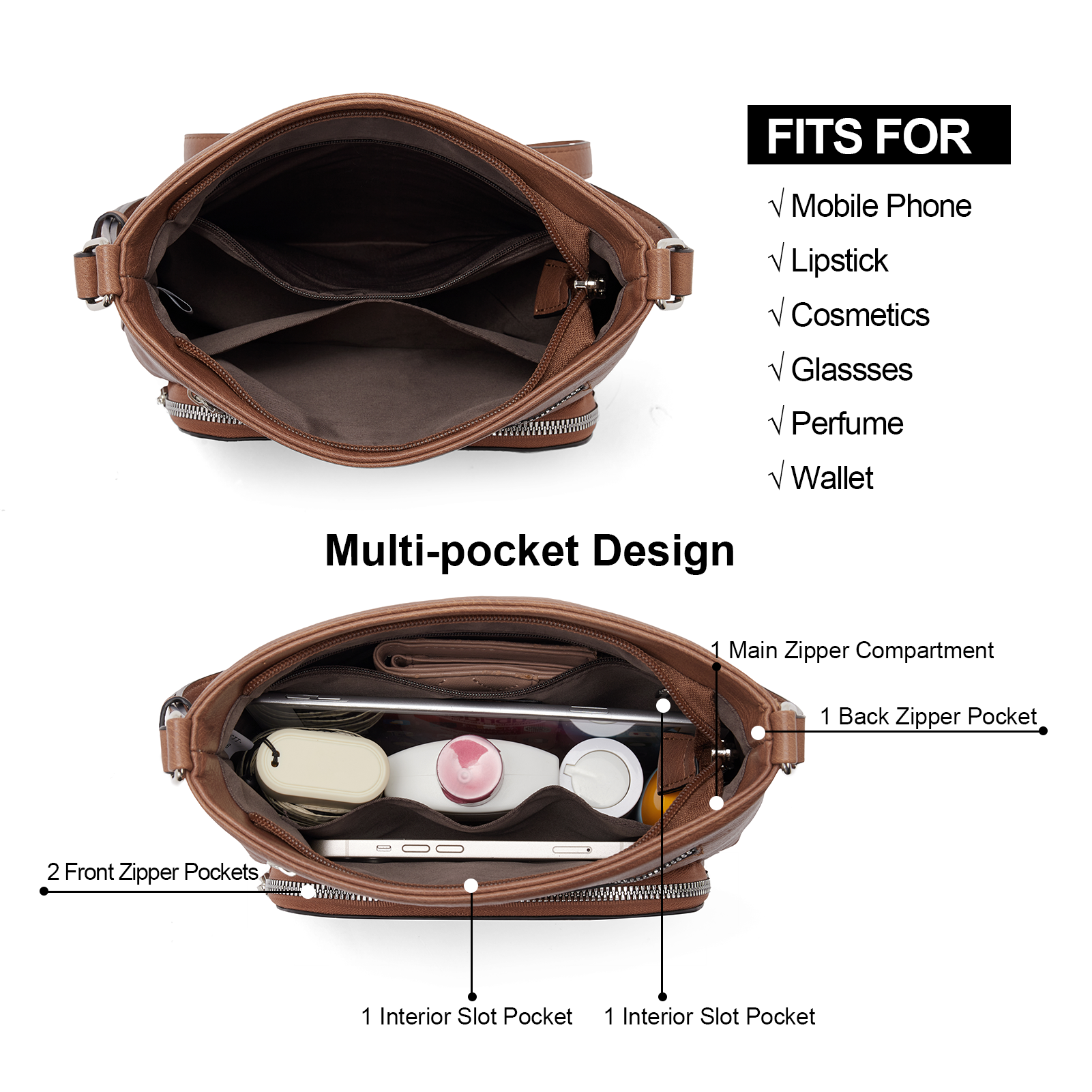 Amos Vintage Patchwork Crossbody Bag