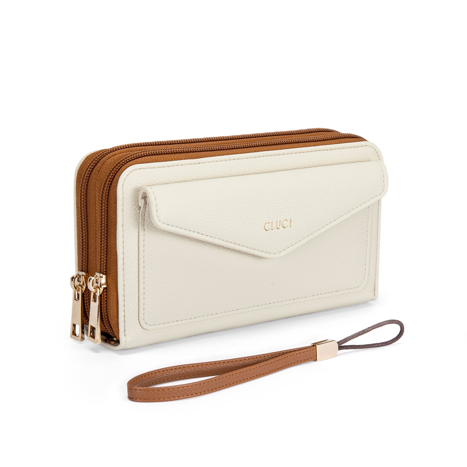 CLUCI Wallet Women Large Capacity Wristlet Purse for Women Long Ladies Wallet RFID Blocking Multi Credit Card Holder