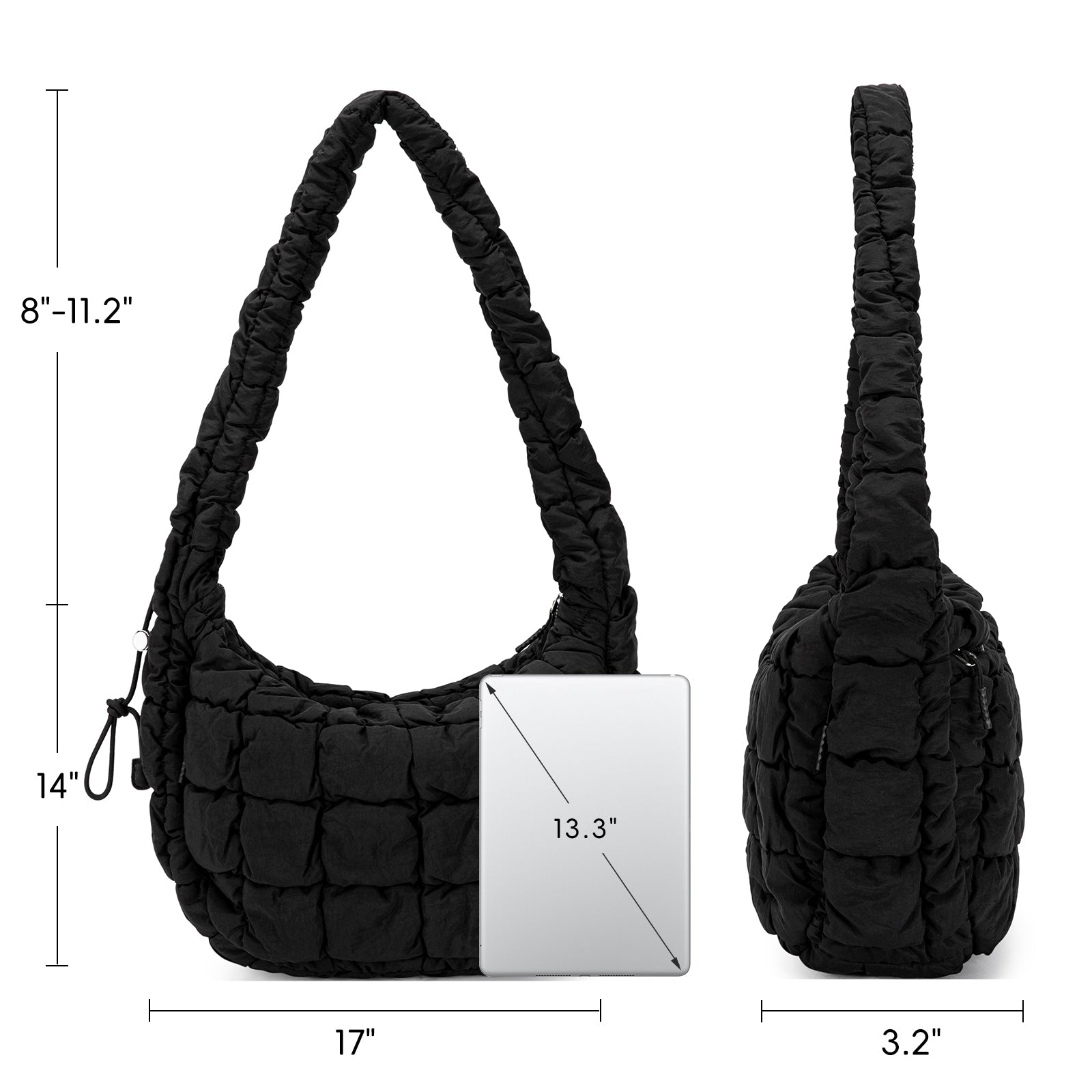 CLUCI Large Lightweight Quilted  Puffer Tote Bag for Women