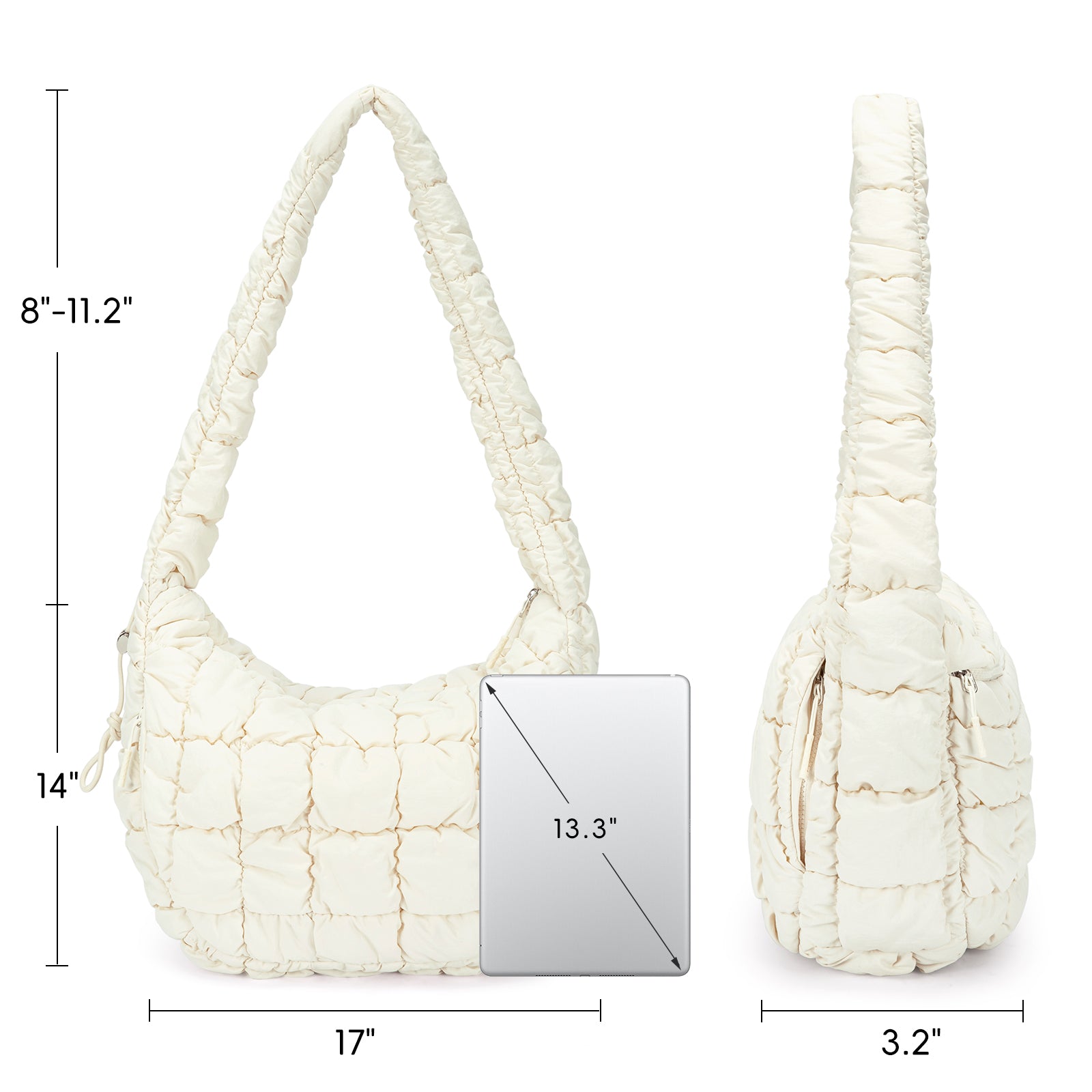 CLUCI Large Lightweight Quilted  Puffer Tote Bag for Women