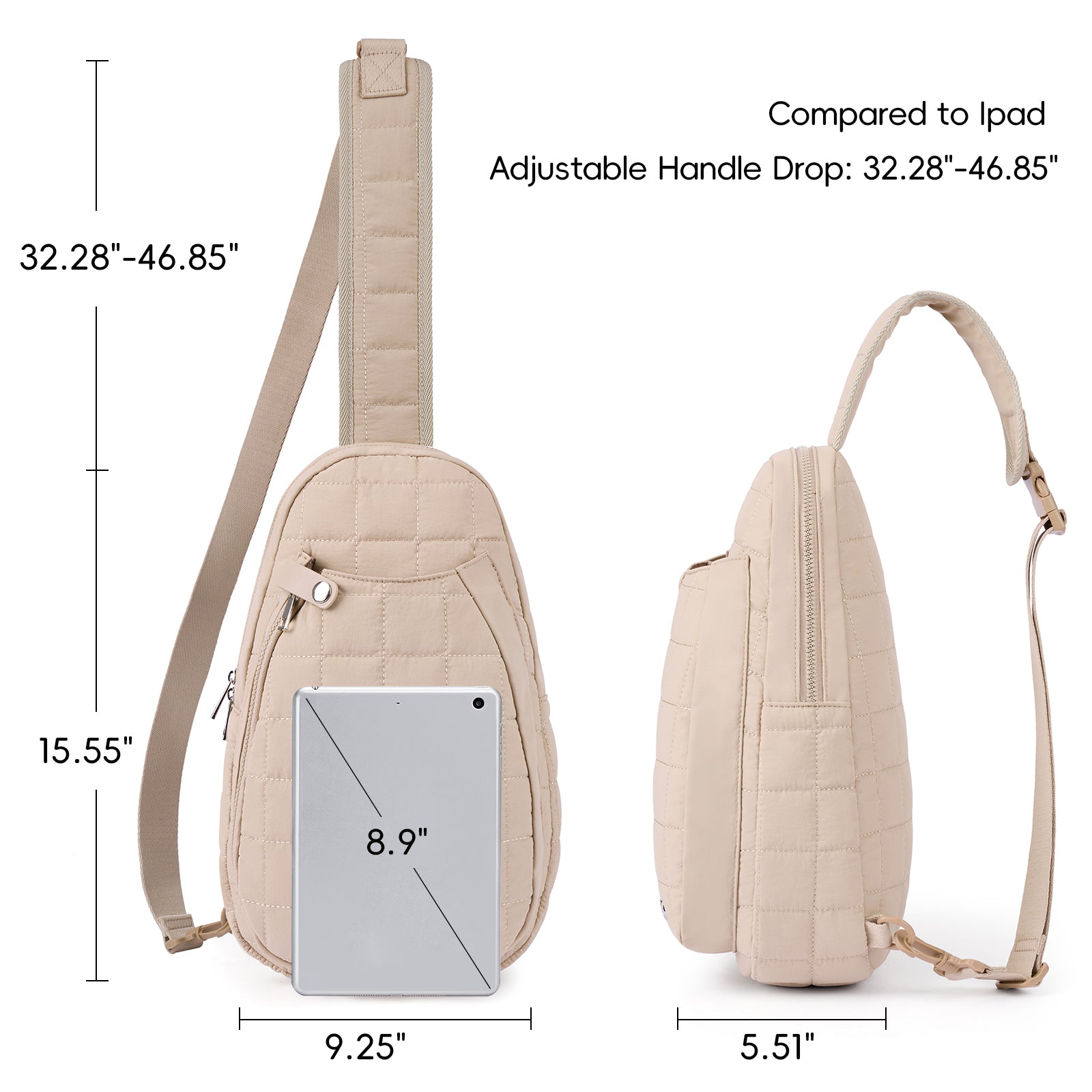 CLUCI Pickleball Puffer Sling Bag for Women