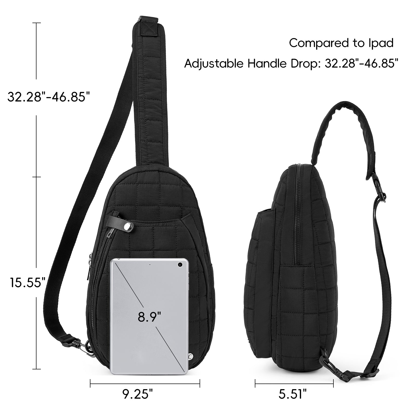 CLUCI Pickleball Puffer Sling Bag for Women