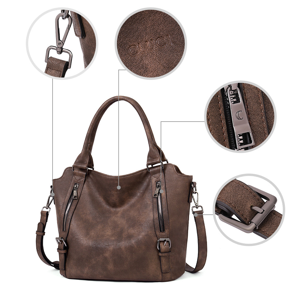 CLUCI Hobo Bags Large Tote with Adjustable Shoulder Strap
