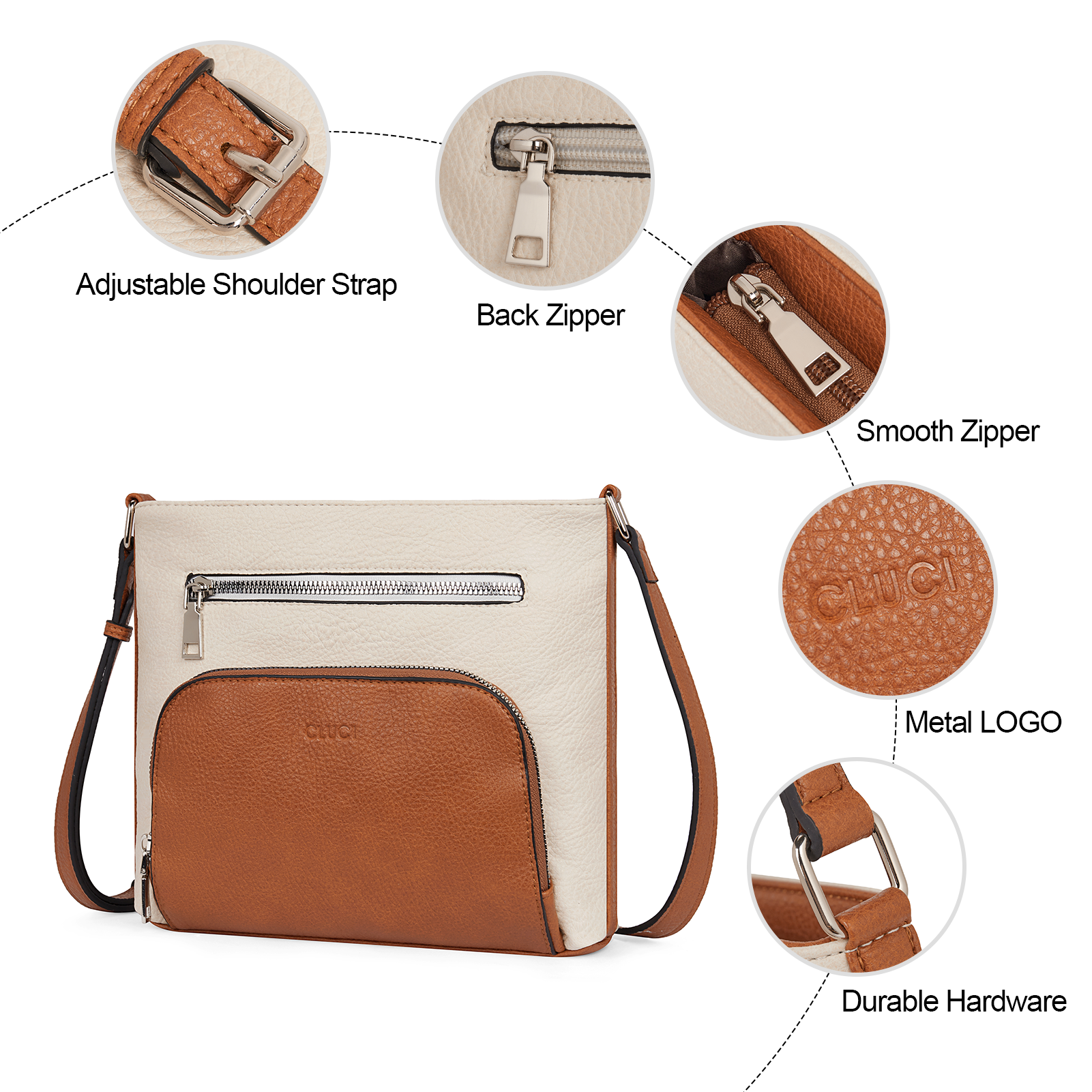 Amos Vintage Patchwork Crossbody Bag
