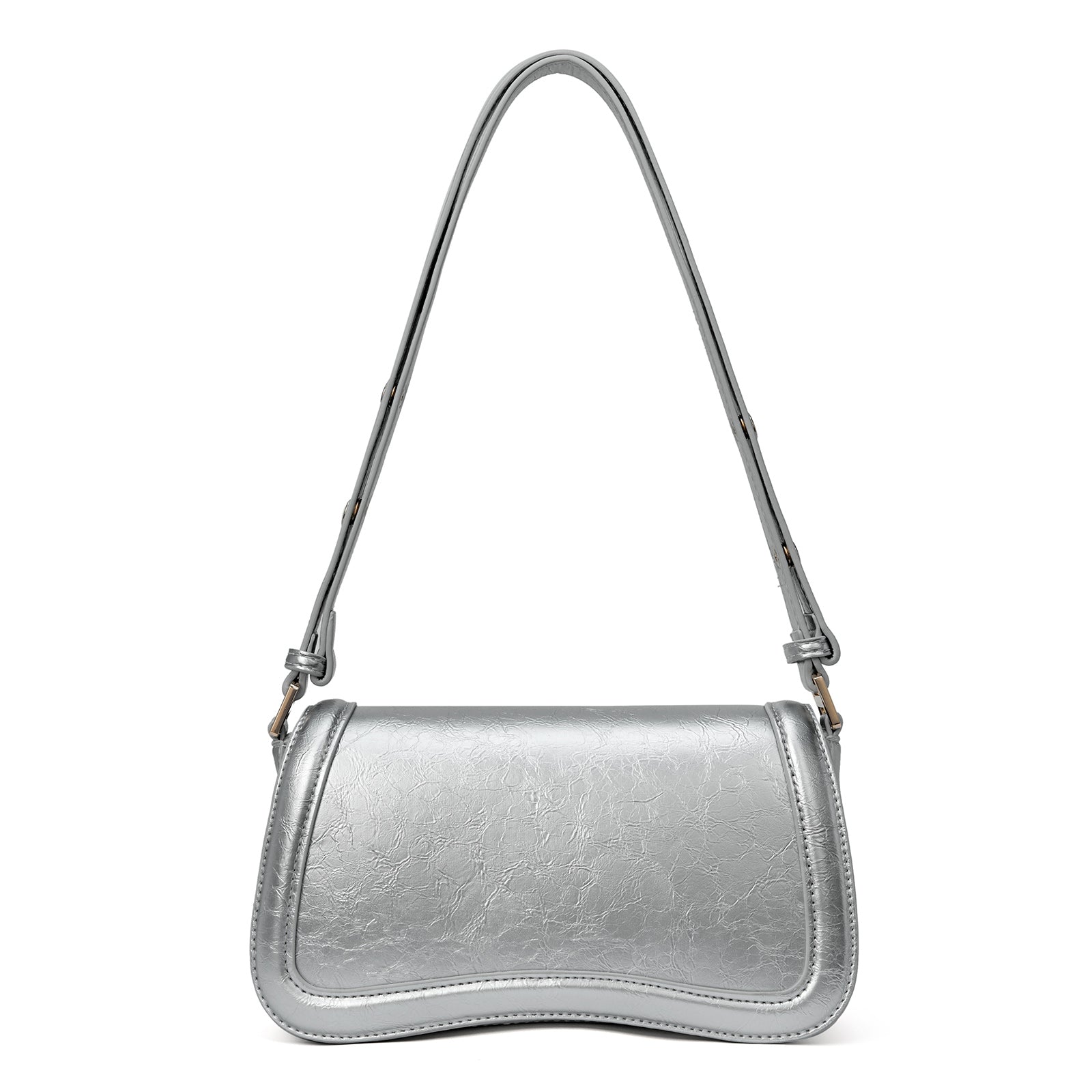 CLUCI Leather Shoulder Baguette Bags for Women