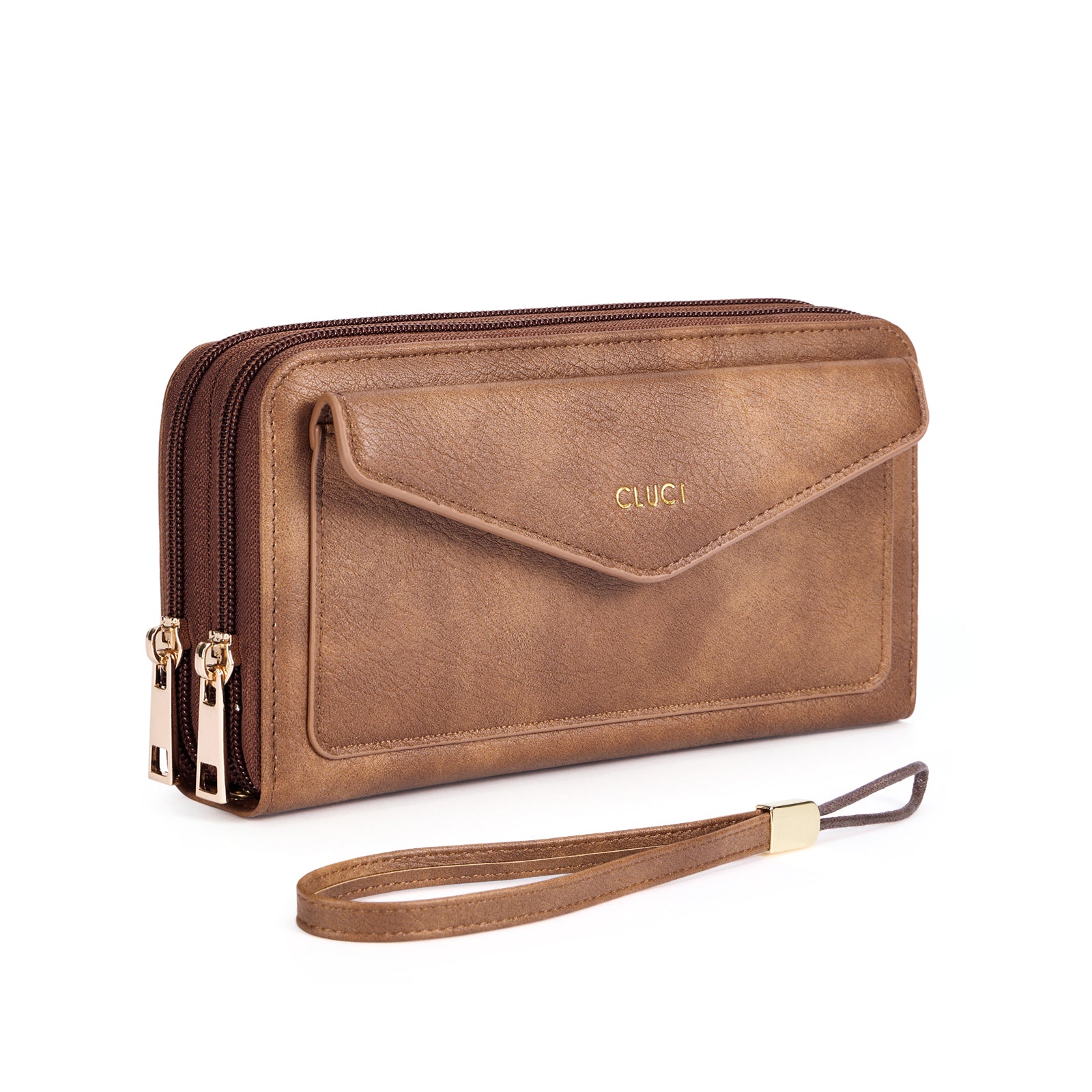 CLUCI Wallet Women Large Capacity Wristlet Purse for Women Long Ladies Wallet RFID Blocking Multi Credit Card Holder
