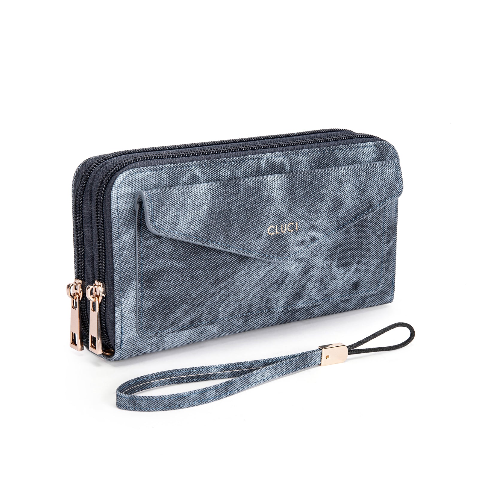 CLUCI Wallet Women Large Capacity Wristlet Purse for Women Long Ladies Wallet RFID Blocking Multi Credit Card Holder