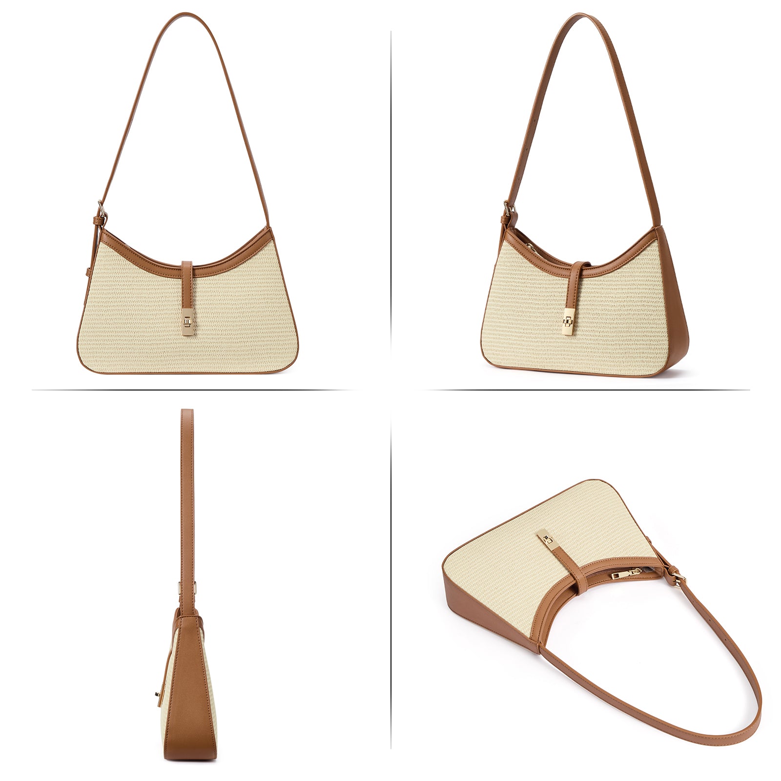 CLUCI Shoulder Bag for Women, Purses for Women, Handbag Hobo Bags Vegan Leather Crossbody Purse with Adjustable Strap
