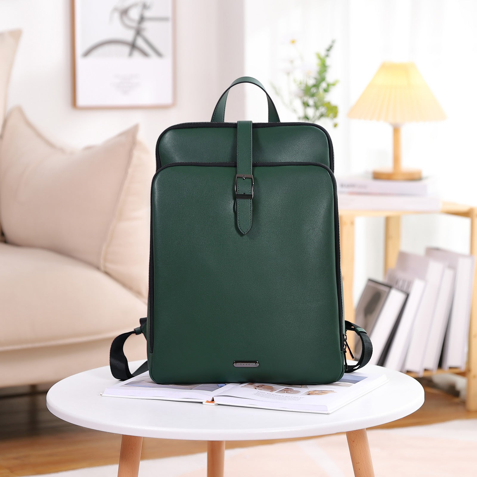 Koch Genuine Leather 15.6 Inch Laptop Backpack Purse For Women