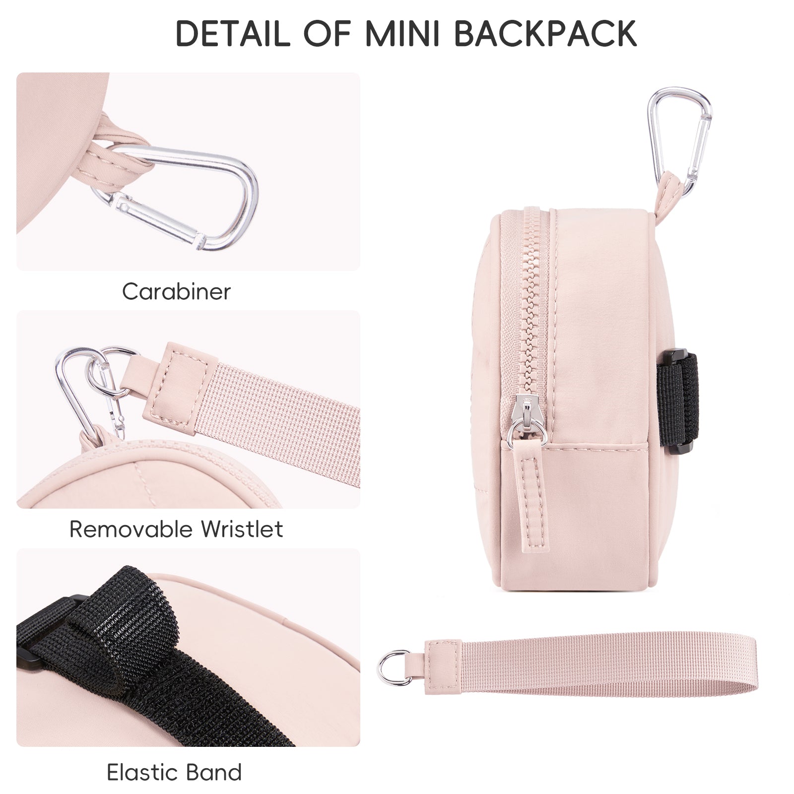 CLUCI Mini Cute Puffer Keychain Wallet with 3 RFID Card Slots