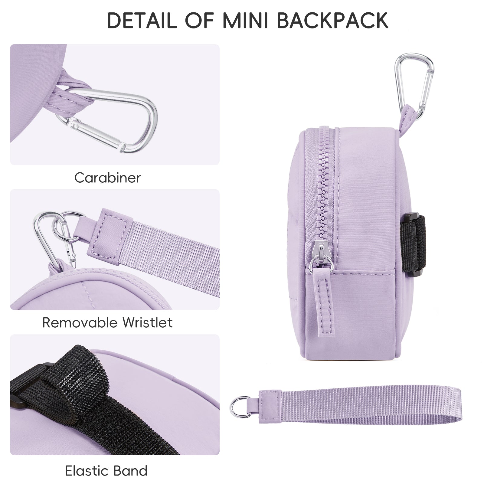 CLUCI Mini Cute Puffer Keychain Wallet with 3 RFID Card Slots