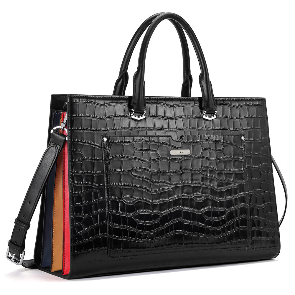 Lauren Refined Leather Briefcase For Women For Daily Use