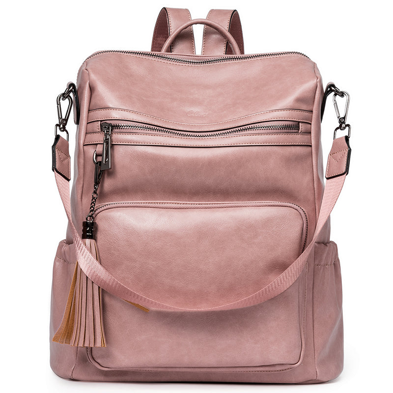 Greene Women's Leather Backpack Purse For Commuting | Two-Toned Vintage
