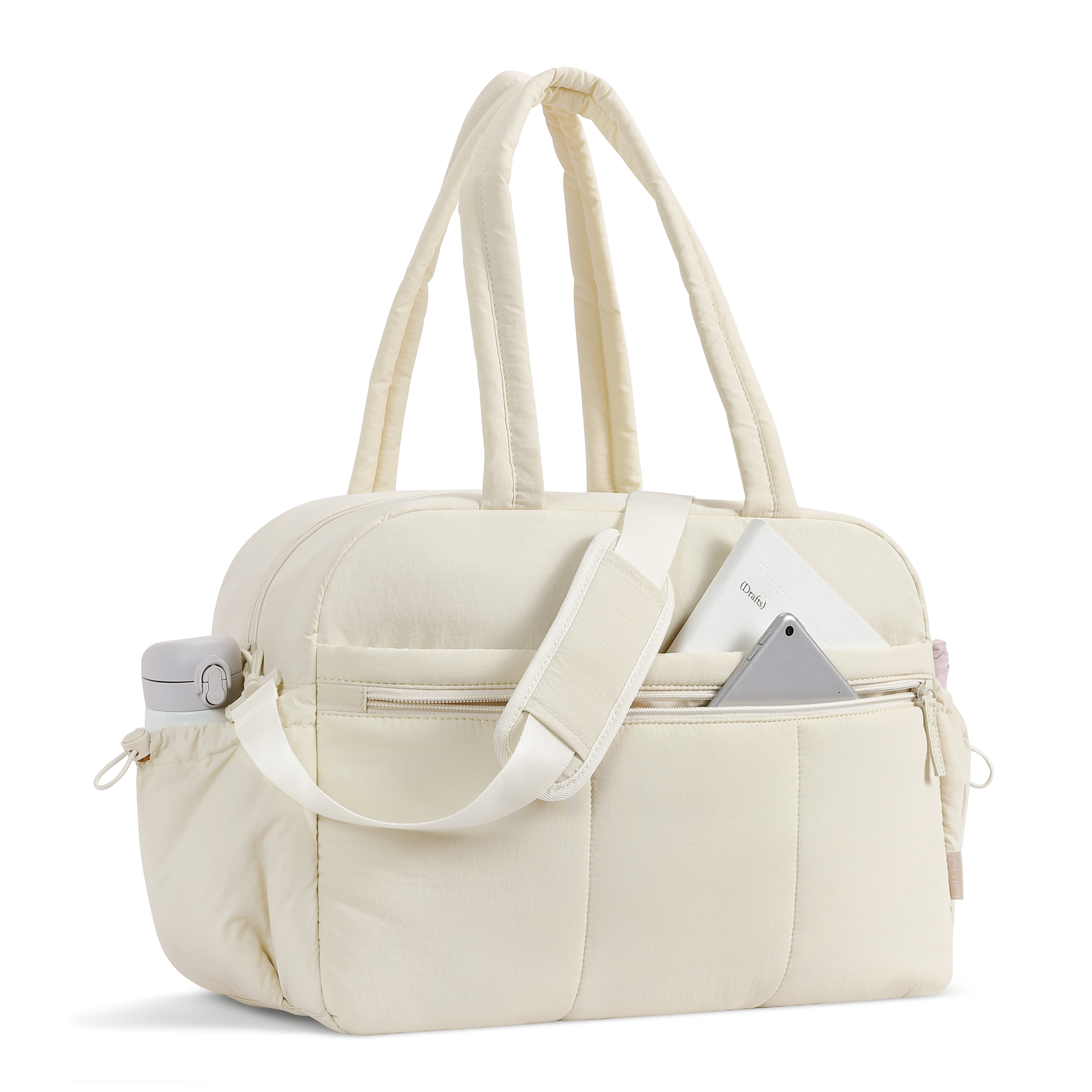 CLUCI Duffle Bag for Travel, Gym Bag for Women, Puffer Tote Small Carry On Bag, 30L Duffle Weekender Bags with Wet Pocket