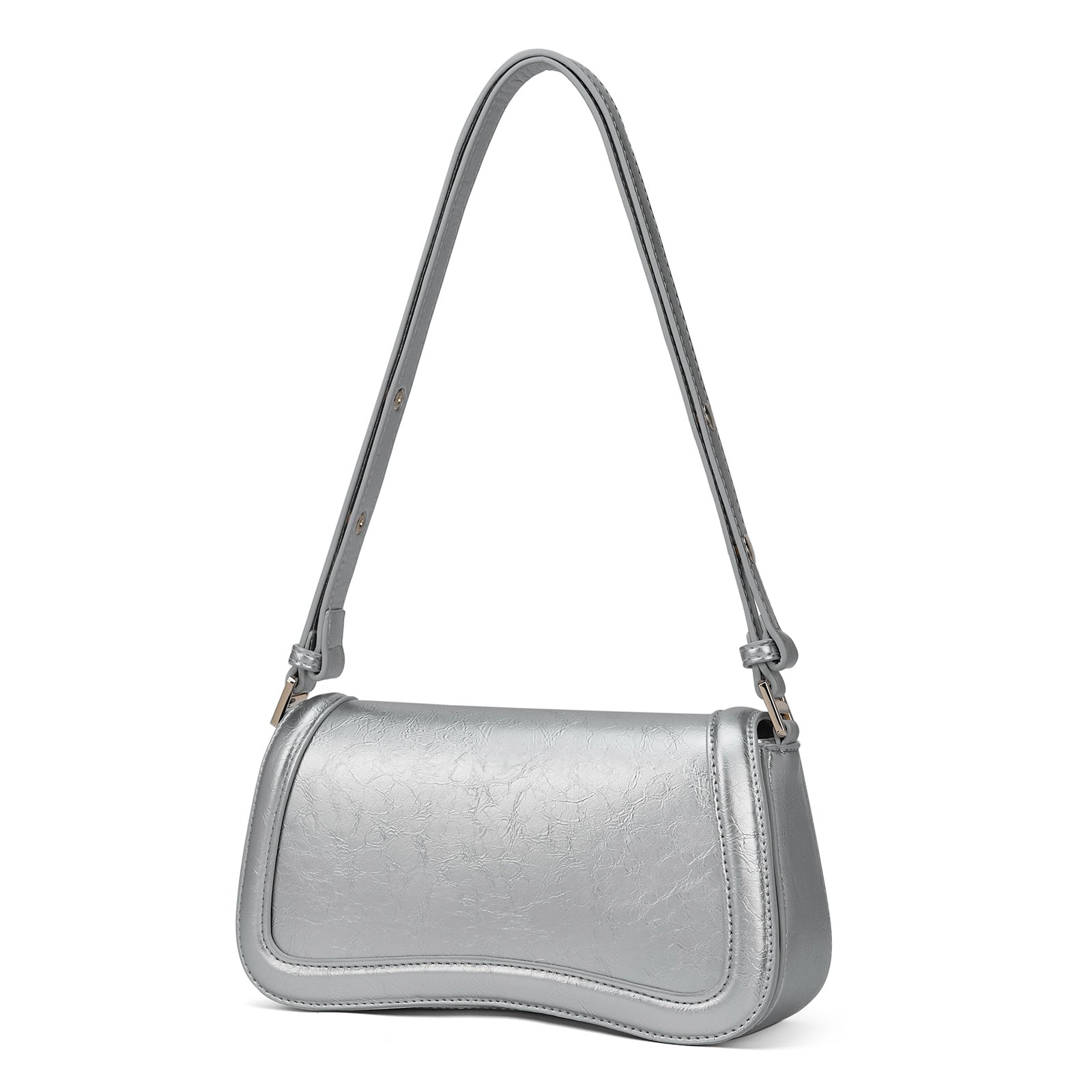 CLUCI Leather Shoulder Baguette Bags for Women