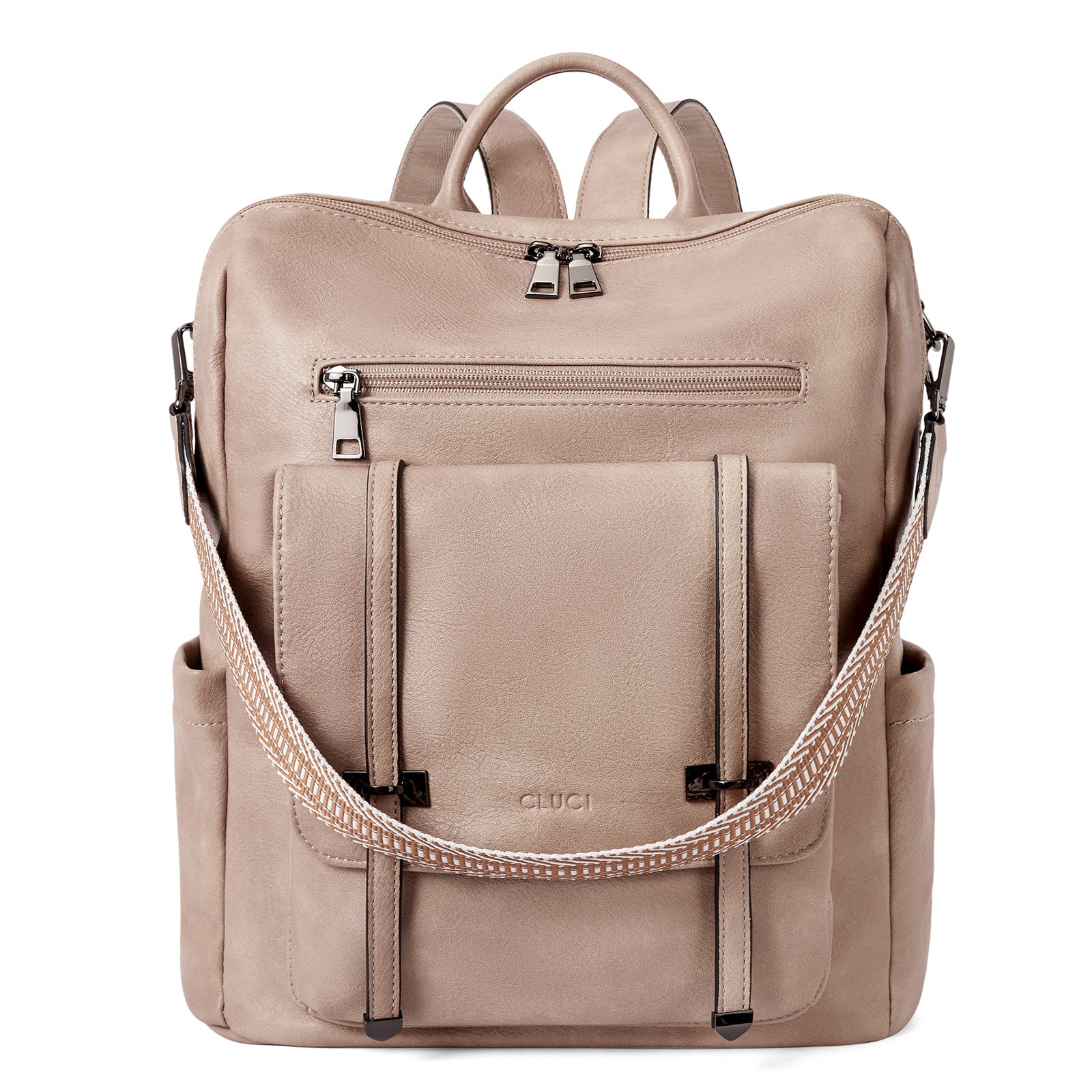 CLUCI Backpack Purse for Women Leather Backpack Purse Travel Fashion Convertible Designer Ladies Shoulder Bags