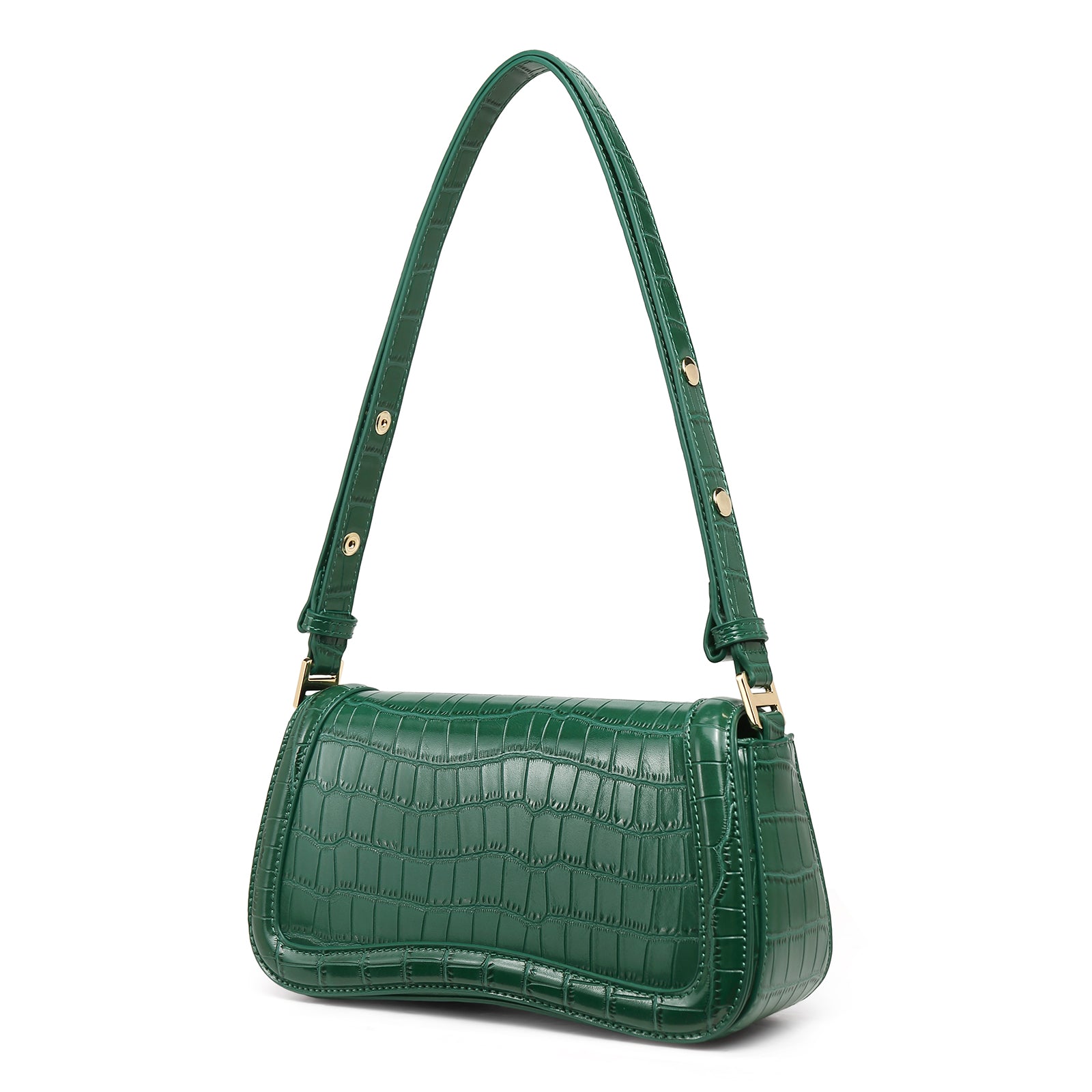 CLUCI Leather Shoulder Baguette Bags for Women