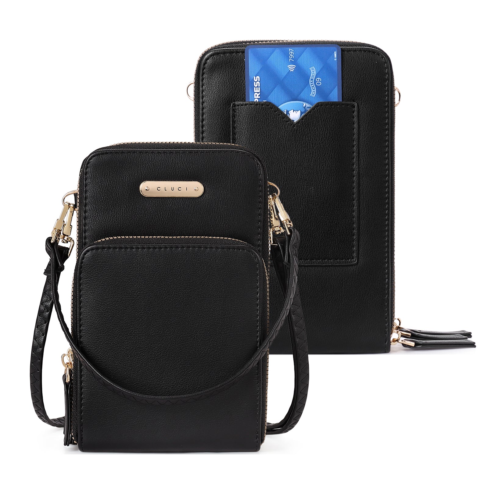 CLUCI Small Crossbody Bag for Women Leather Cellphone Shoulder Purses Fashion Travel Designer Wallet