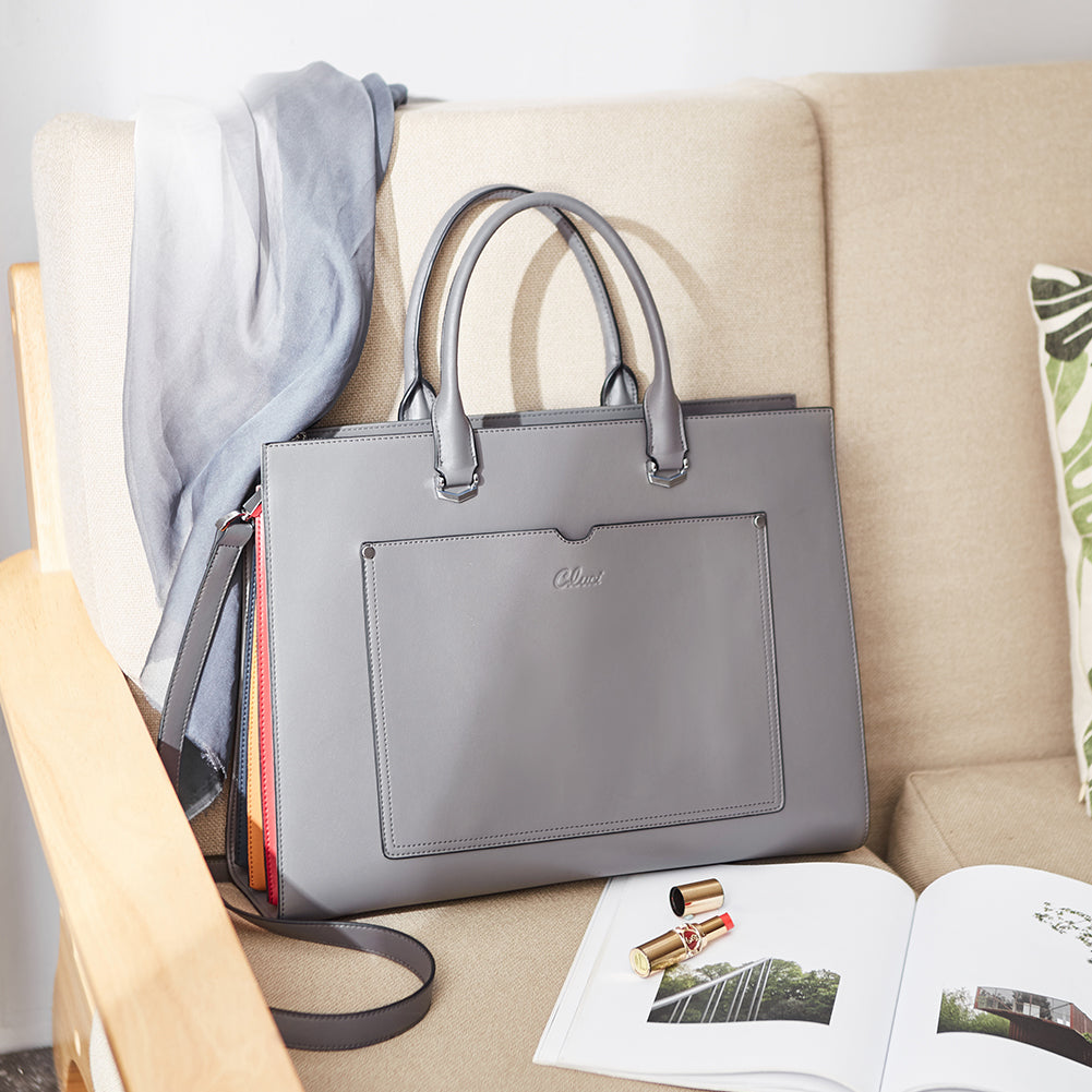Lauren Refined Leather Briefcase For Women For Daily Use