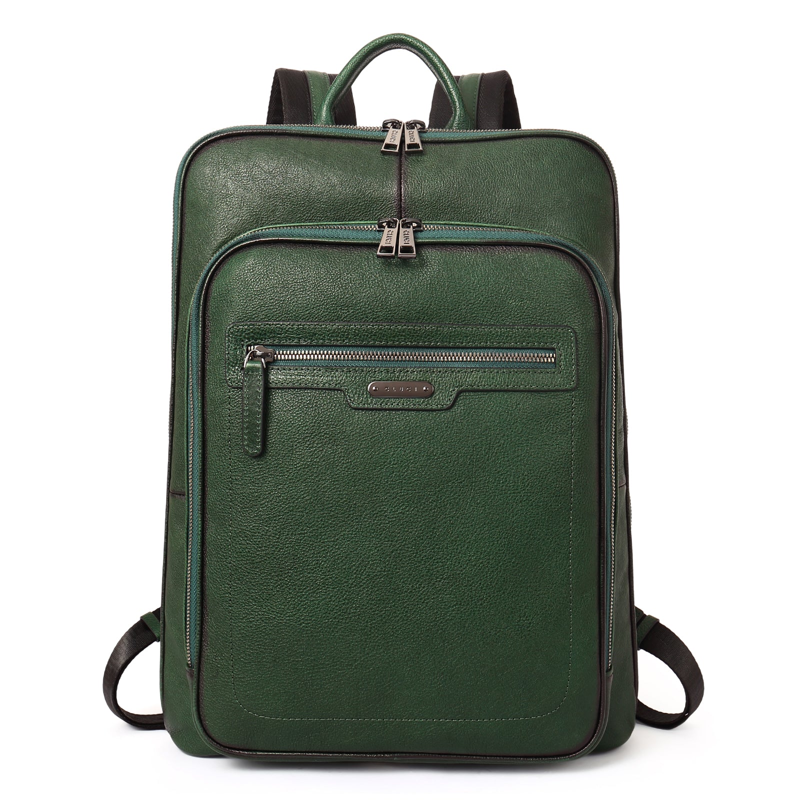 CLUCI Women Laptop Backpack Purse Vegetable Tanned Full Grain Leather 15.6 inch Computer Bag Business Casual Travel Daypack