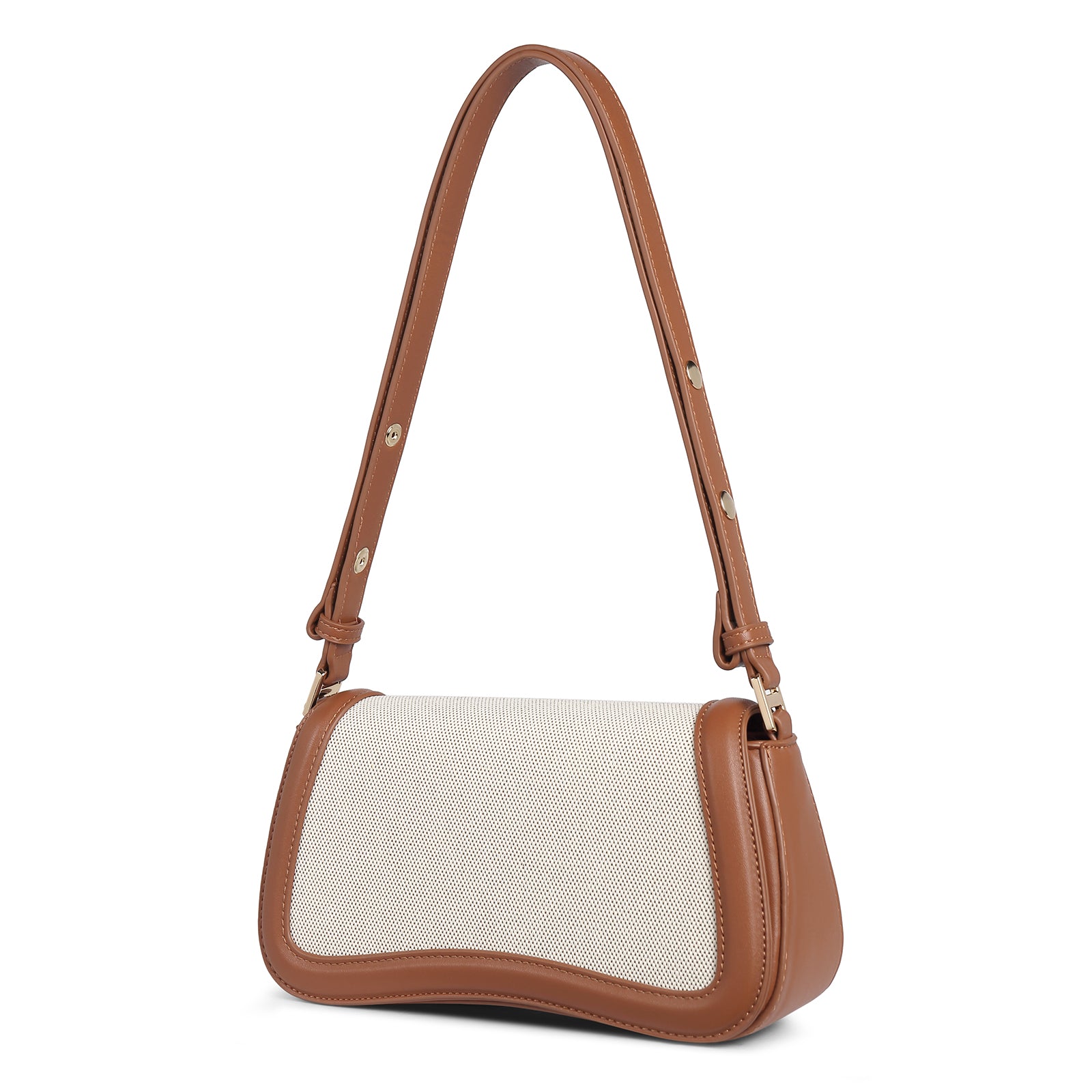 CLUCI Leather Shoulder Baguette Bags for Women