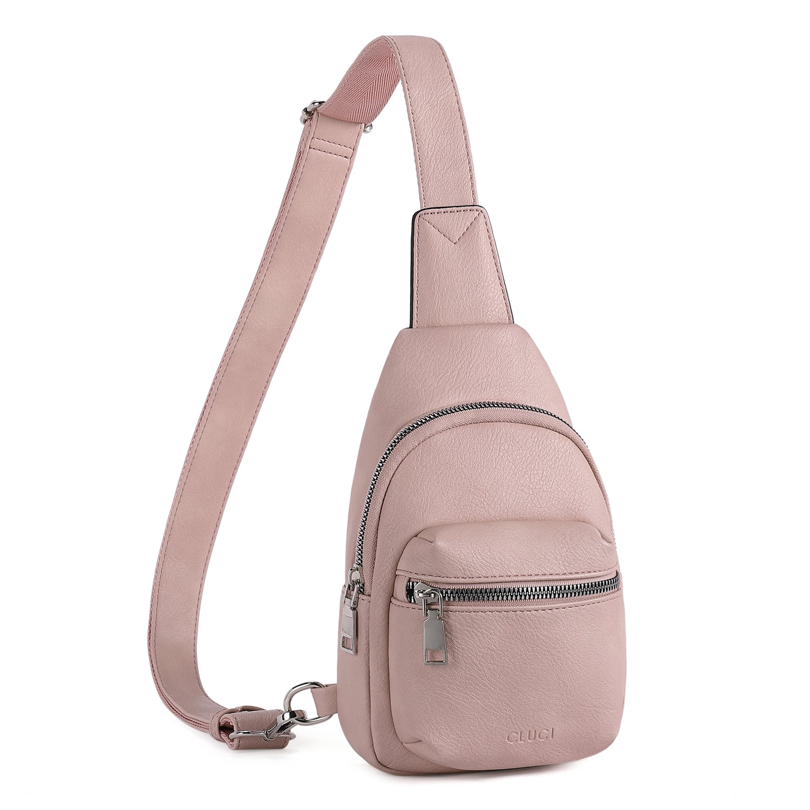 CLUCI Small Sling Bag Leather Crossbody Fanny Packs Trendy Women's Chest Bag
