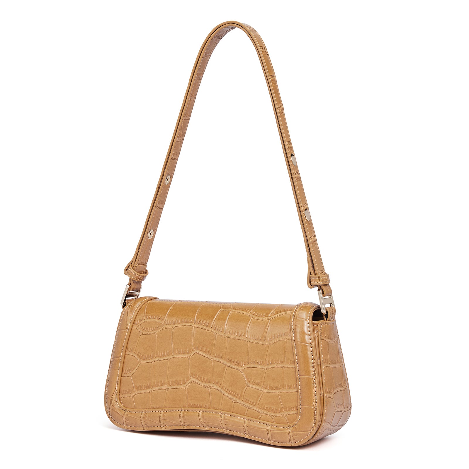 CLUCI Leather Shoulder Baguette Bags for Women