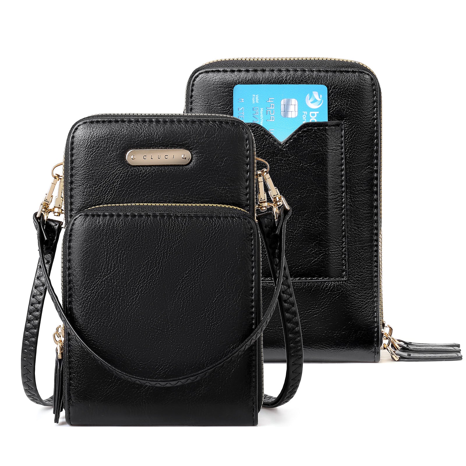 CLUCI Small Crossbody Bag for Women Leather Cellphone Shoulder Purses Fashion Travel Designer Wallet