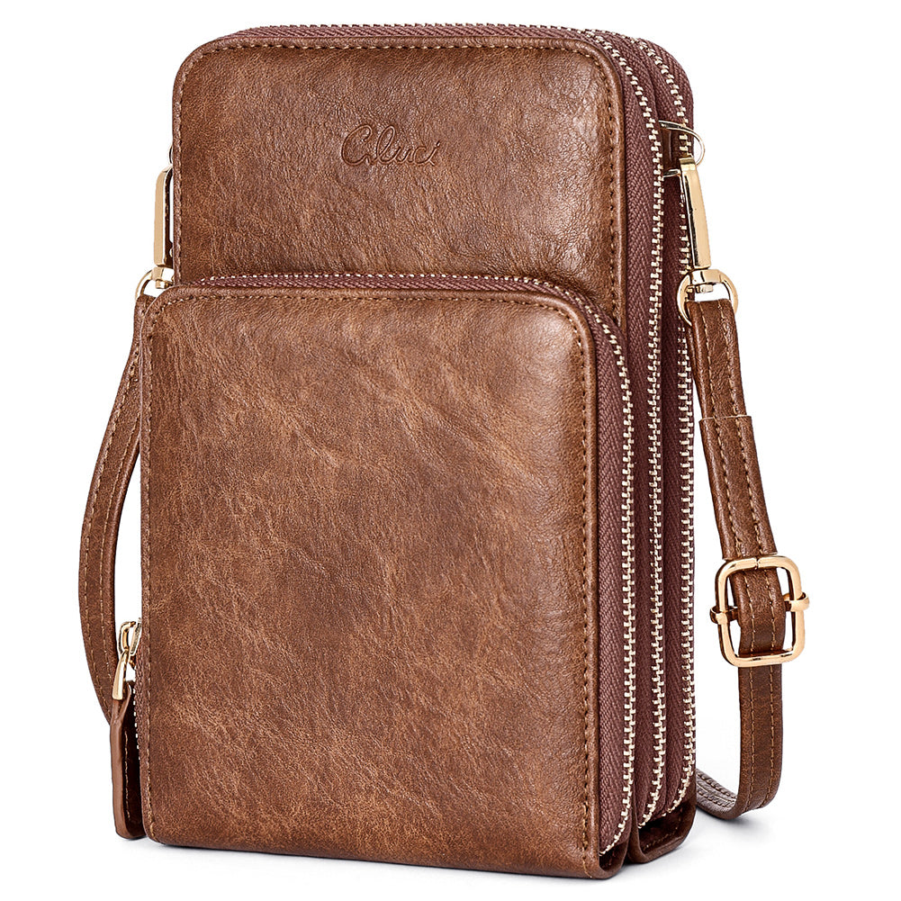 CLUCI Small Crossbody Bag for Women Leather Cellphone Shoulder Purses Fashion Travel Designer Wallet