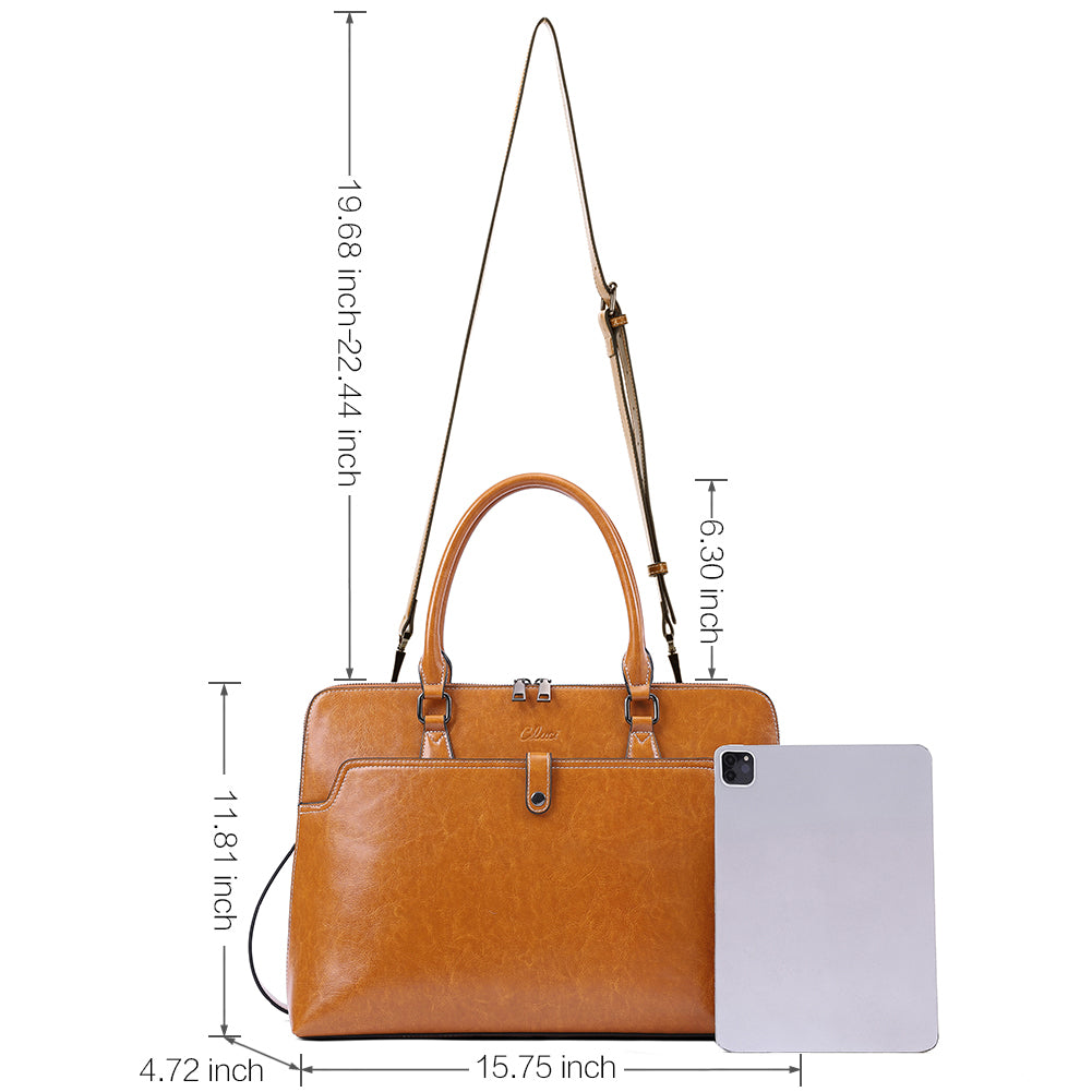 Claire  Premium Leather Messenger Briefcase For School And Work