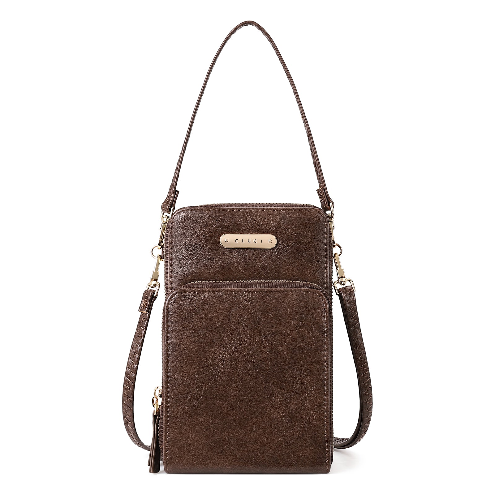 CLUCI Small Crossbody Bag for Women Leather Cellphone Shoulder Purses Fashion Travel Designer Wallet