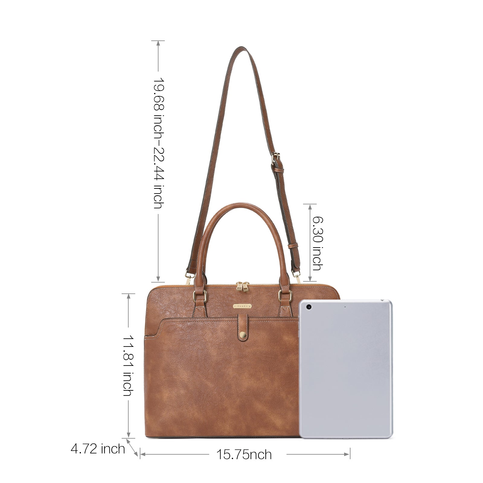 Claire  Premium Leather Messenger Briefcase For School And Work