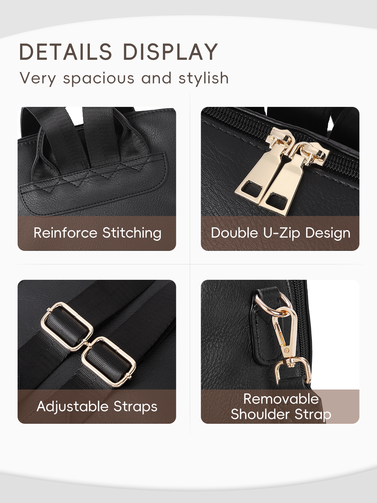 Large Capacity Fashion Designer Womens Backpack Purse