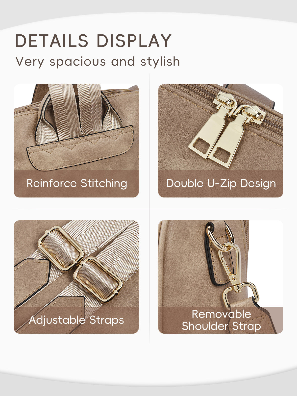 Large Capacity Fashion Designer Womens Backpack Purse