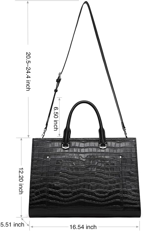 Lauren Refined Leather Briefcase For Women For Daily Use
