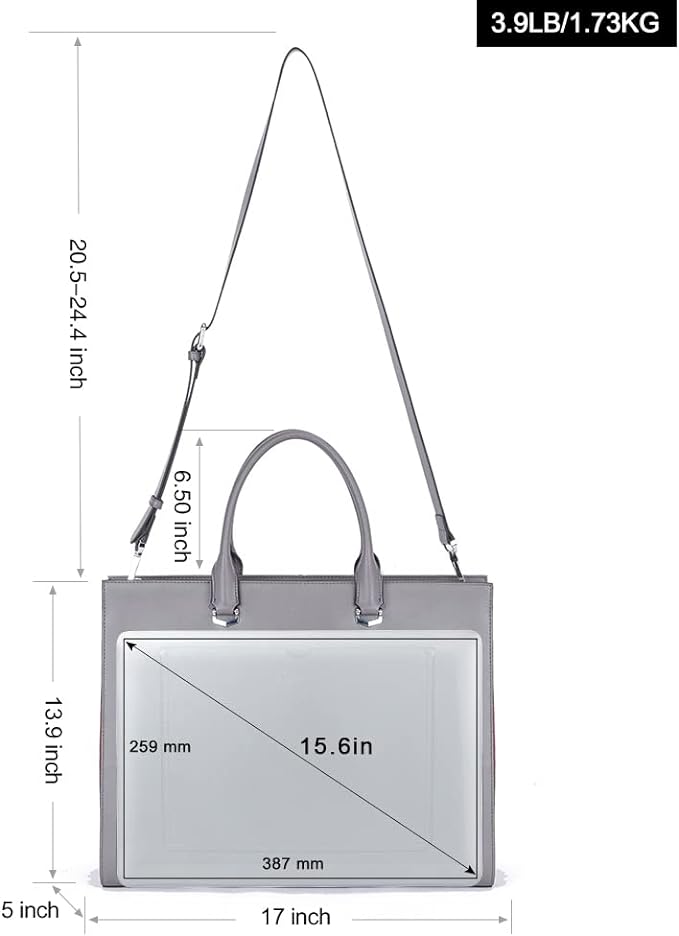 Lauren Refined Leather Briefcase For Women For Daily Use