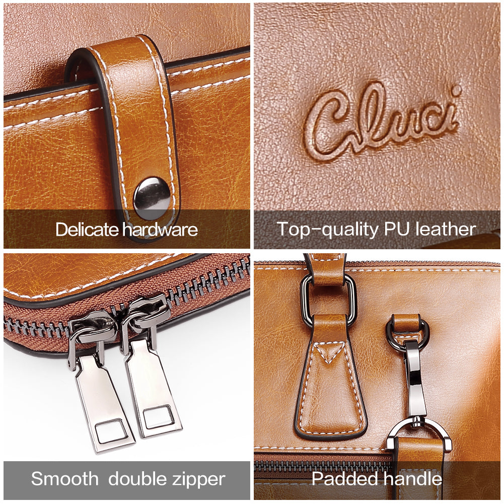 Claire  Premium Leather Messenger Briefcase For School And Work