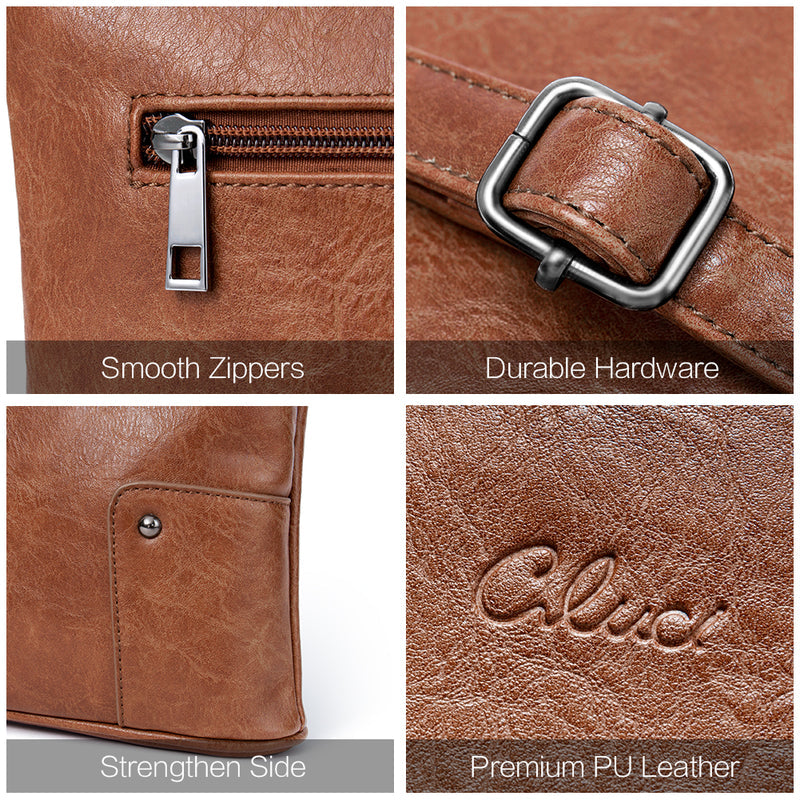Amos Triple Pockets Vintage Crossbody Bag