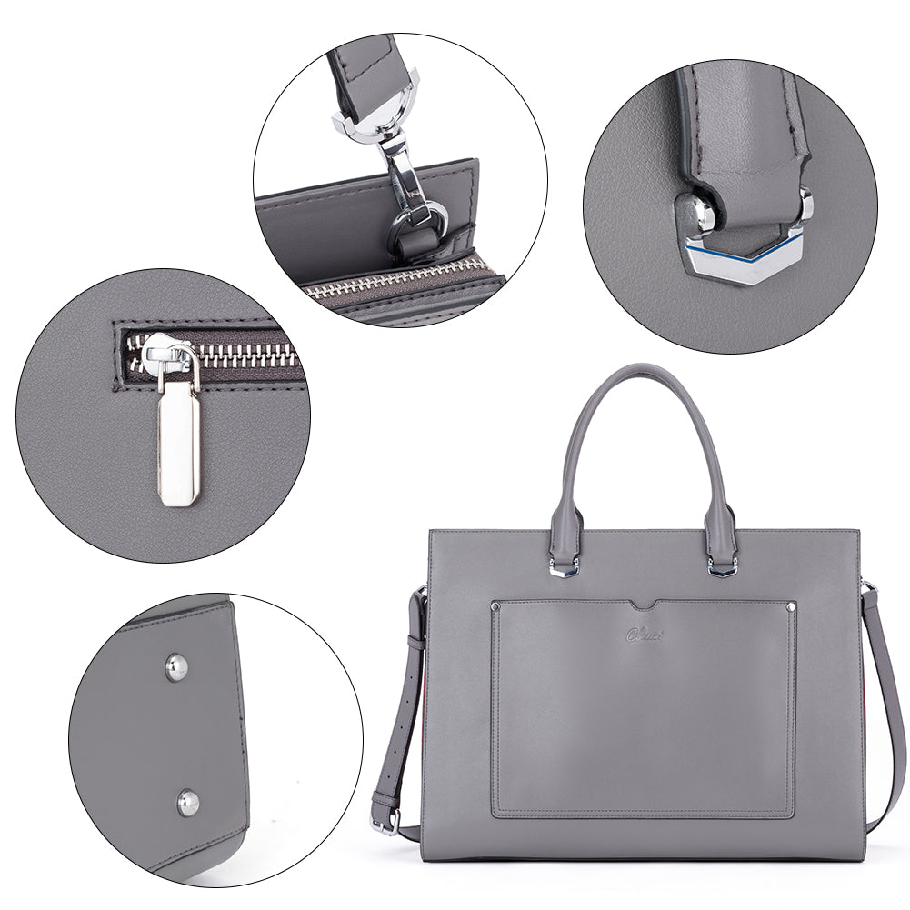 Lauren Refined Leather Briefcase For Women For Daily Use
