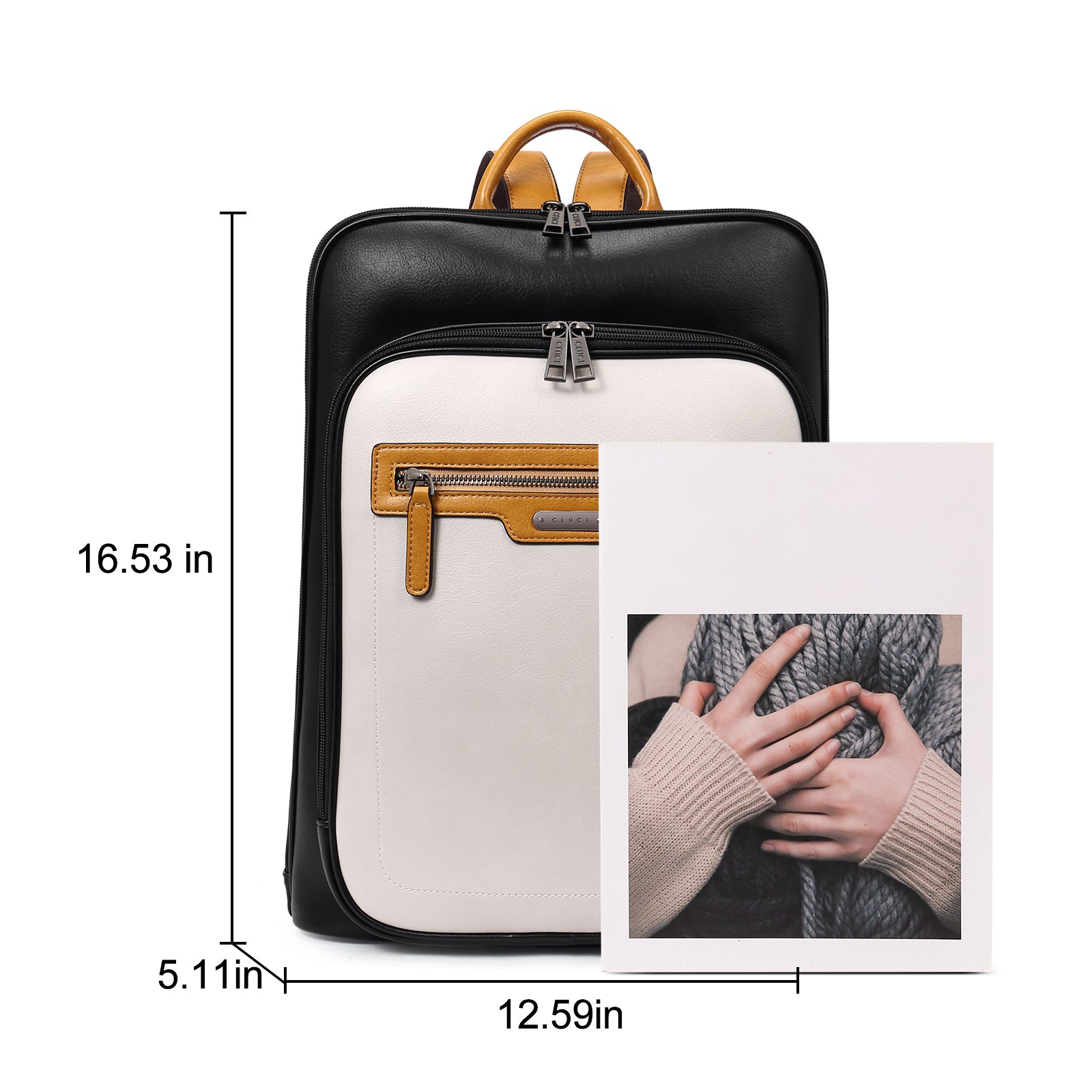 Koch Leather Laptop Backpack For Women With 15.6" Laptop Compartment