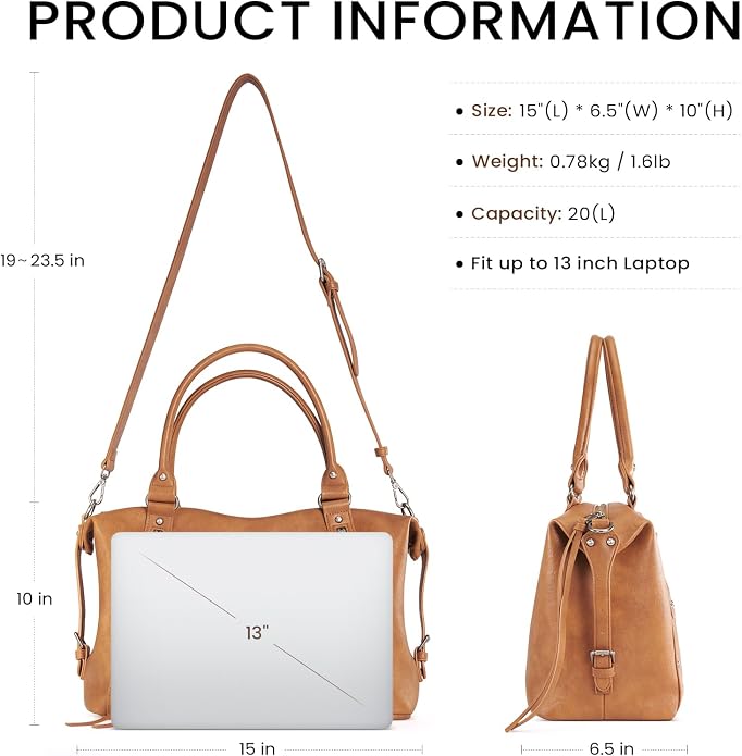 CLUCI Large City Bag, Vegan Leather Tote Bag for Women, Y2K Purse