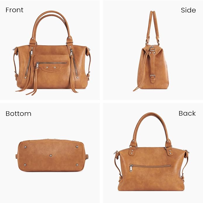 CLUCI Large City Bag, Vegan Leather Tote Bag for Women, Y2K Purse